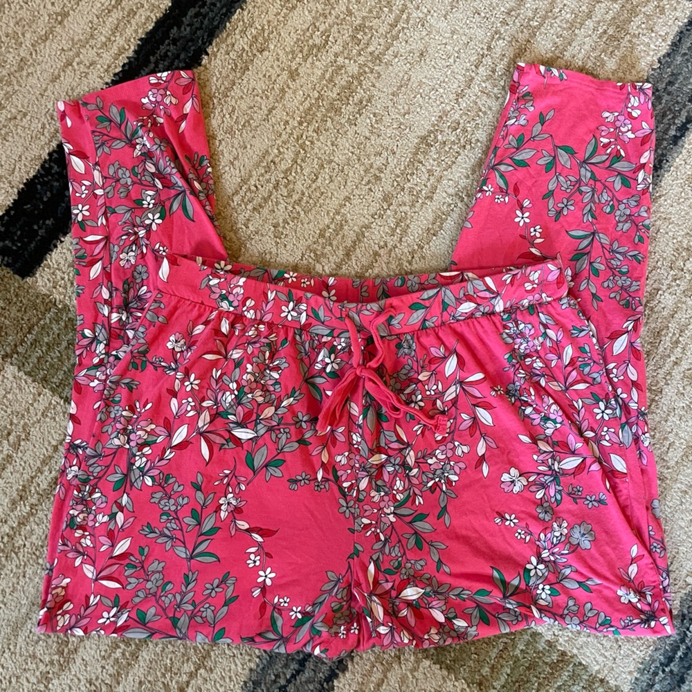 Liz Claiborne Pink Printed Pajama Bottoms